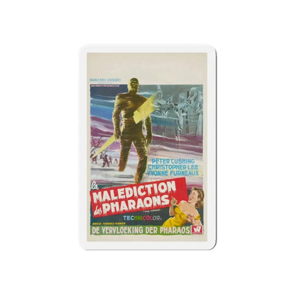 THE MUMMY (BELGIAN) 1959 Movie Poster - Refrigerator Magnet 6 Inch Die-Cut - The Sticker Space