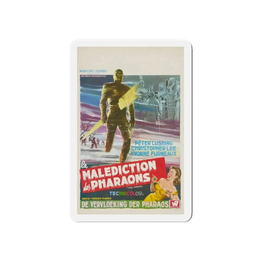 THE MUMMY (BELGIAN) 1959 Movie Poster - Refrigerator Magnet 6 Inch Die-Cut - The Sticker Space