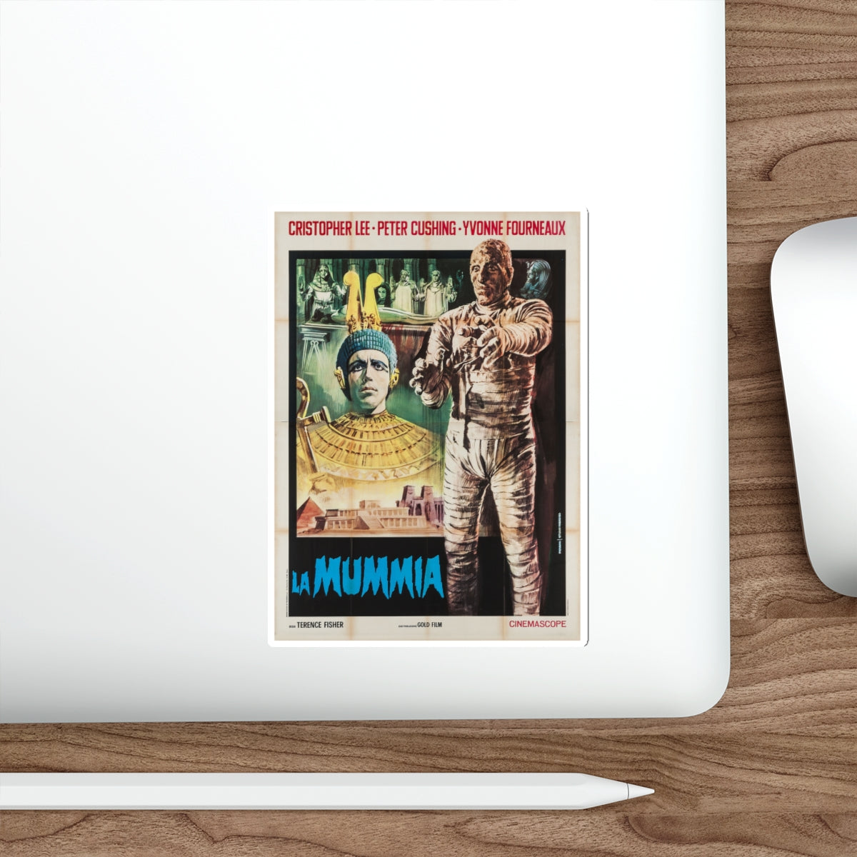 THE MUMMY (ITALIAN) 1959 Movie Poster STICKER Vinyl Die-Cut Decal-The Sticker Space