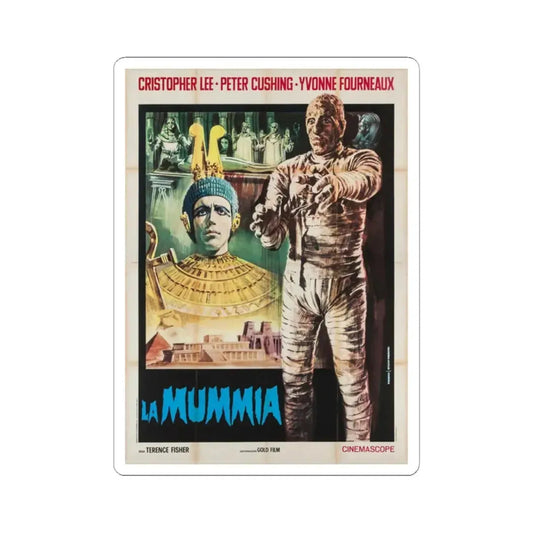 THE MUMMY (ITALIAN) 1959 Movie Poster - STICKER Vinyl Kiss-Cut Decal 2 Inch White - The Sticker Space