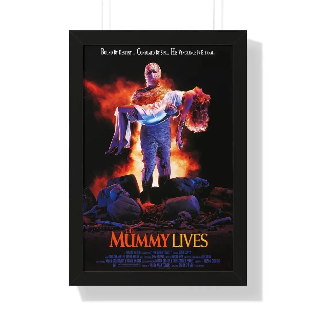 THE MUMMY LIVES 1993 - Framed Movie Poster 16″ x 24″ Black - The Sticker Space