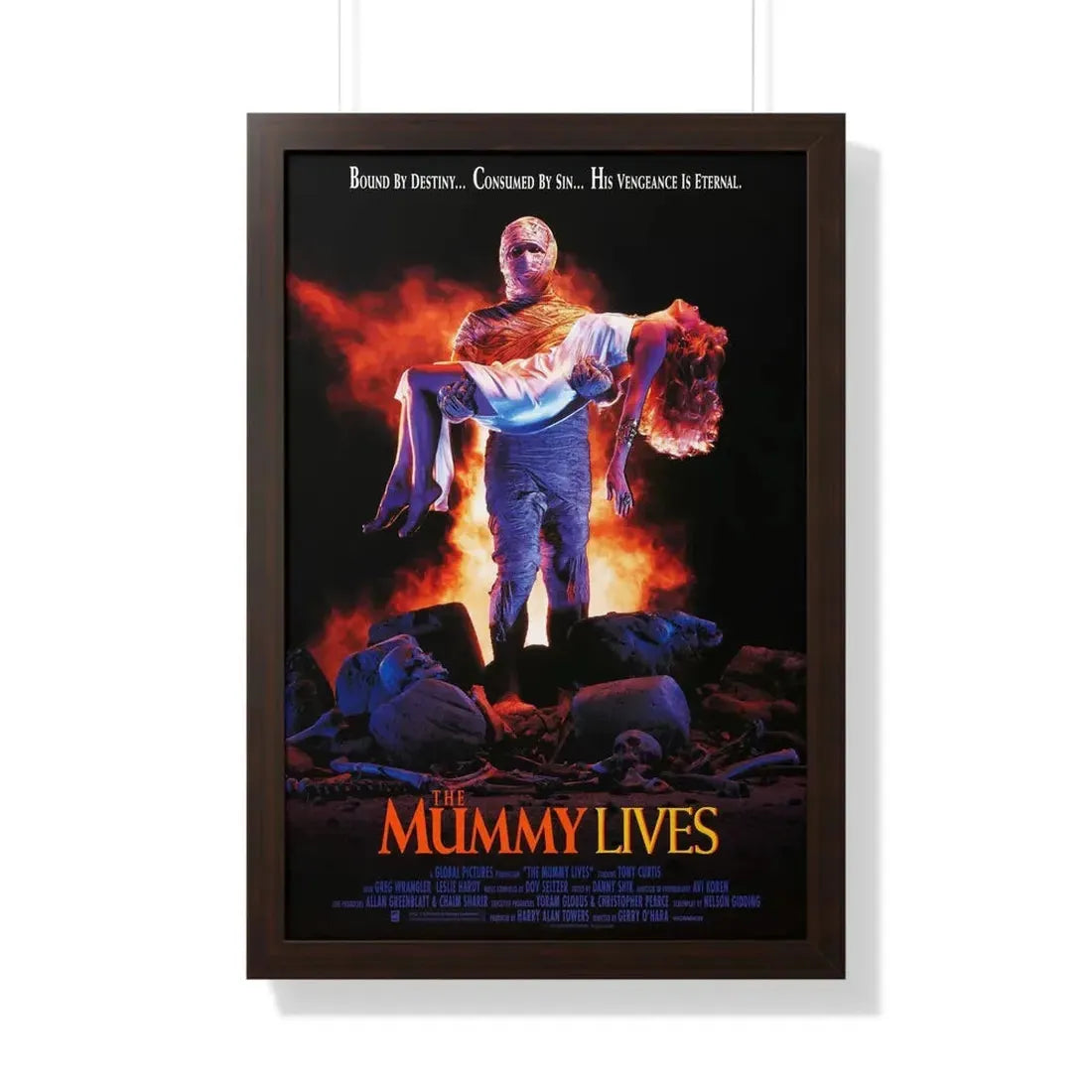 THE MUMMY LIVES 1993 - Framed Movie Poster 20" x 30" Walnut - The Sticker Space