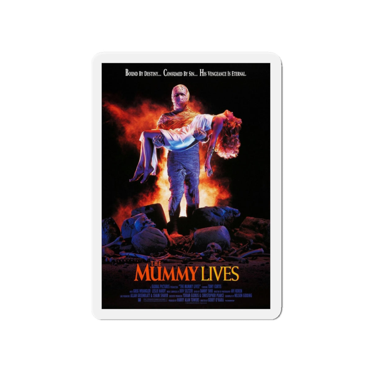 THE MUMMY LIVES 1993 Movie Poster - Refrigerator Magnet-4" x 4"-The Sticker Space