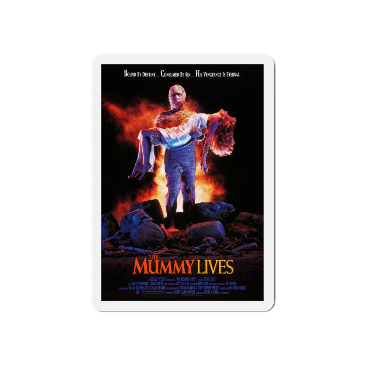 THE MUMMY LIVES 1993 Movie Poster - Refrigerator Magnet-5" x 5"-The Sticker Space