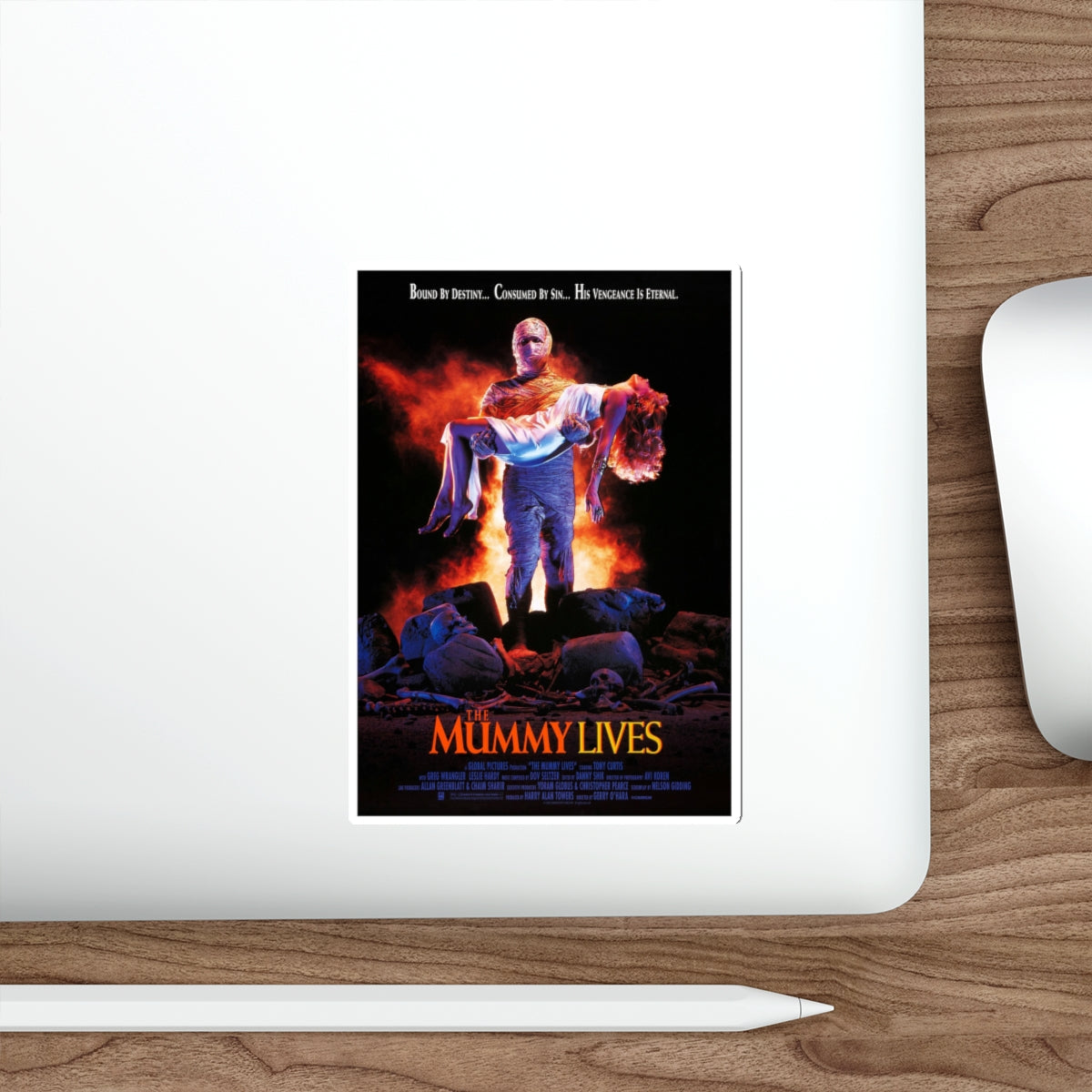 THE MUMMY LIVES 1993 Movie Poster STICKER Vinyl Die-Cut Decal-The Sticker Space