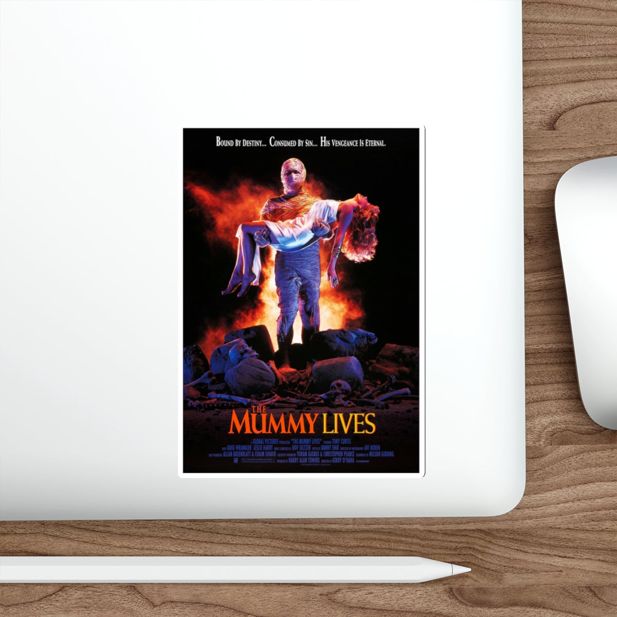 THE MUMMY LIVES 1993 Movie Poster STICKER Vinyl Die-Cut Decal-The Sticker Space