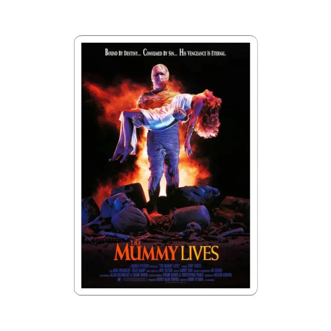 THE MUMMY LIVES 1993 Movie Poster - STICKER Vinyl Kiss-Cut Decal 2 Inch White - The Sticker Space