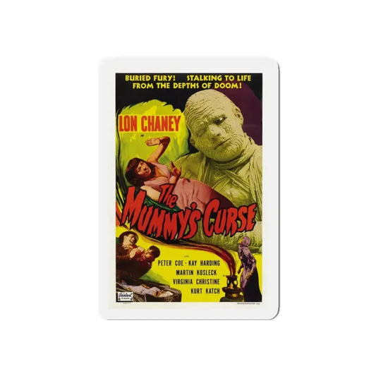THE MUMMY'S CURSE 1944 Movie Poster - Refrigerator Magnet 6 Inch Die-Cut - The Sticker Space