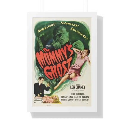 THE MUMMY'S GHOST 1944 - Framed Movie Poster 16″ x 24″ White - The Sticker Space