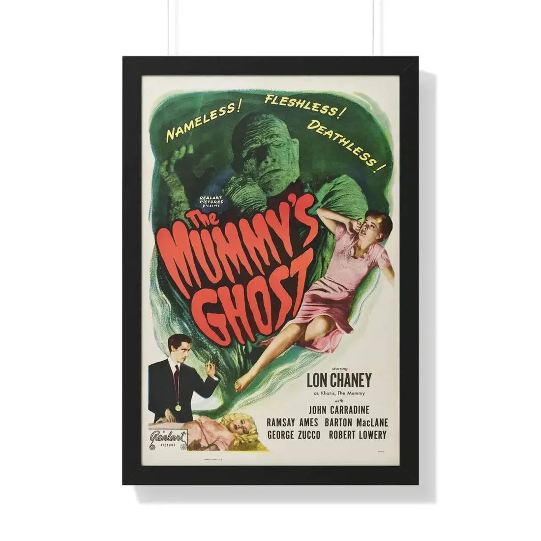 THE MUMMY'S GHOST 1944 - Framed Movie Poster 20" x 30" Black - The Sticker Space