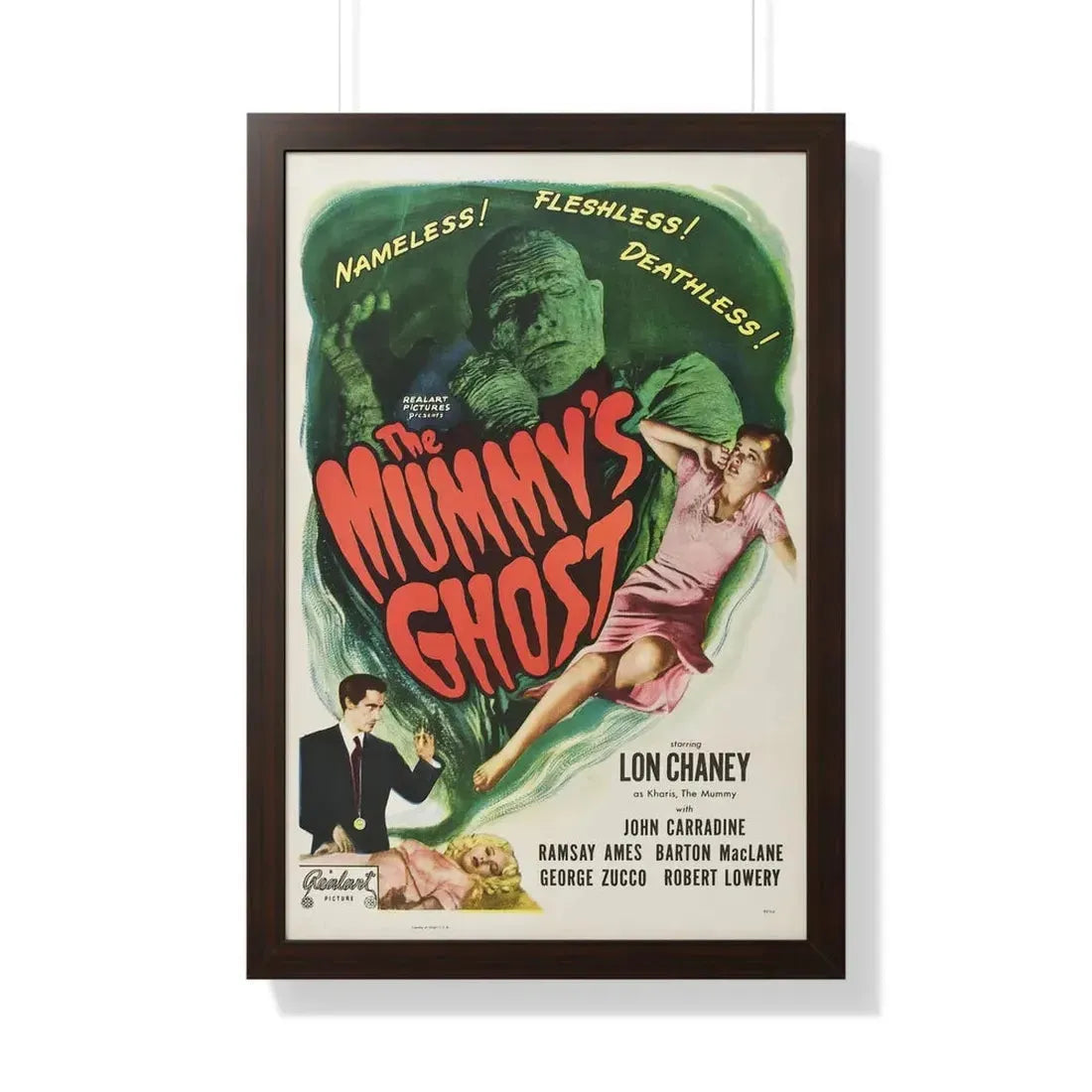 THE MUMMY'S GHOST 1944 - Framed Movie Poster 20" x 30" Walnut - The Sticker Space