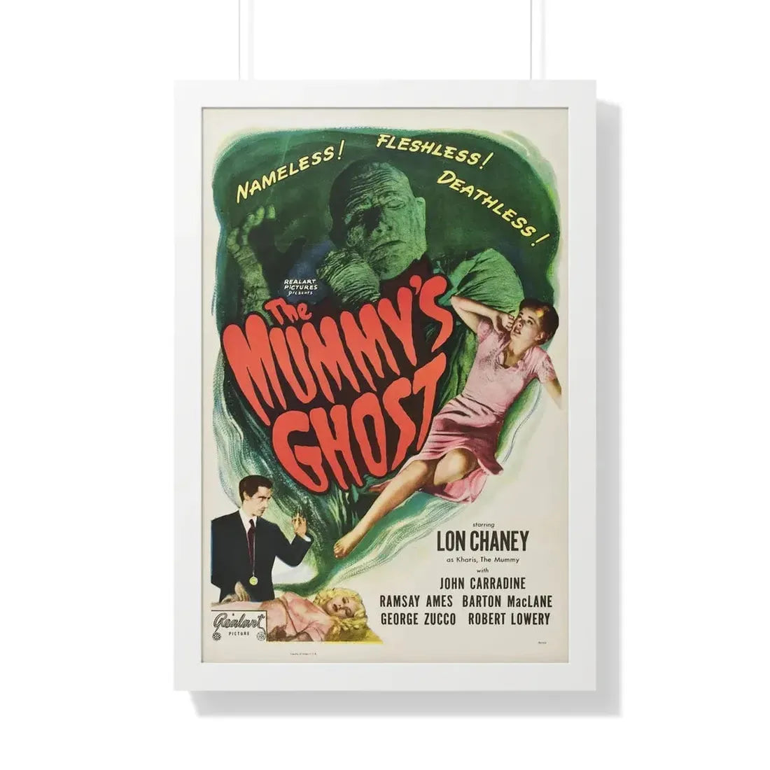 THE MUMMY'S GHOST 1944 - Framed Movie Poster 20" x 30" White - The Sticker Space