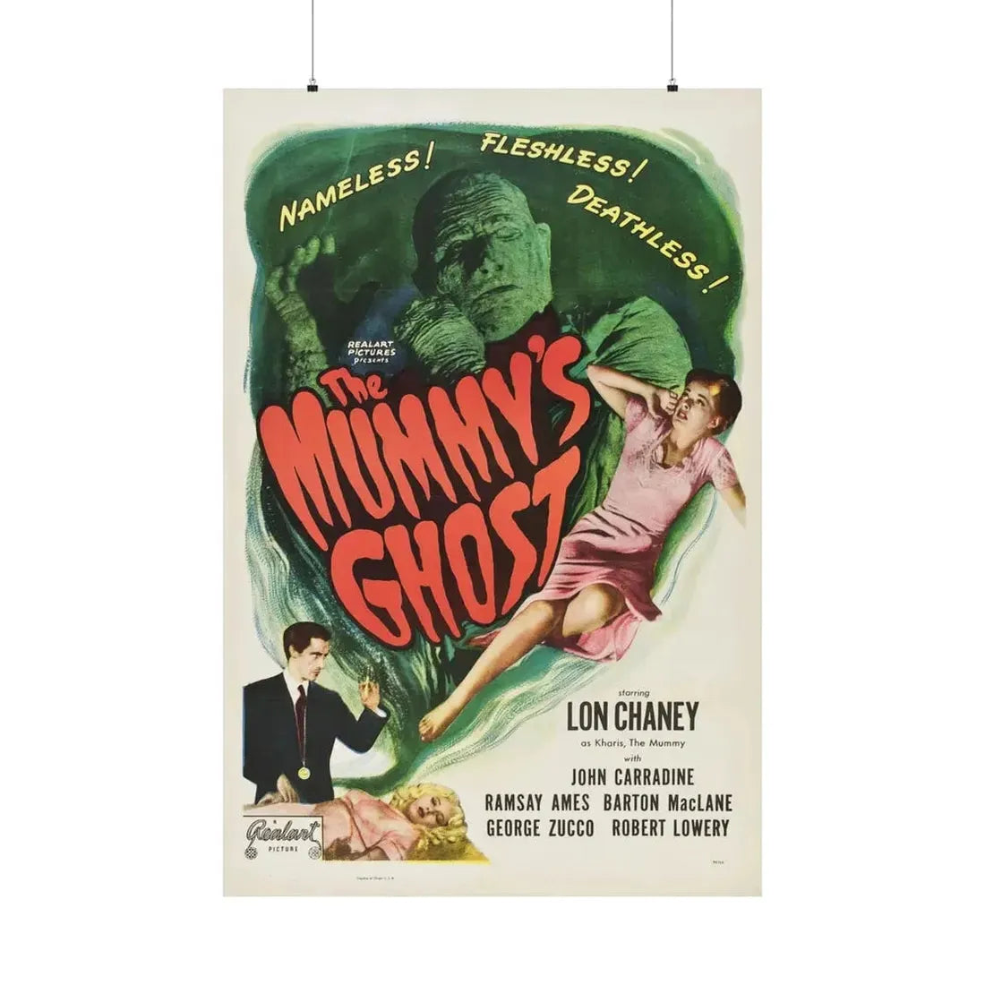 THE MUMMY'S GHOST 1944 - Paper Movie Poster 36" x 54" Matte - The Sticker Space