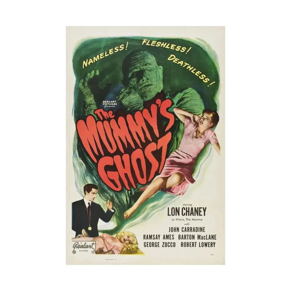 THE MUMMY'S GHOST 1944 - Paper Movie Poster - The Sticker Space