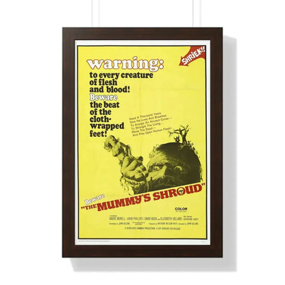 THE MUMMY'S SHROUD 1967 - Framed Movie Poster 16″ x 24″ Walnut - The Sticker Space