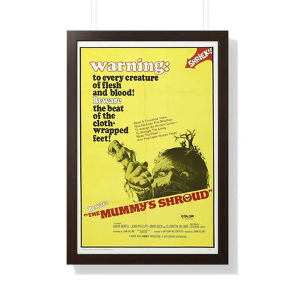 THE MUMMY'S SHROUD 1967 - Framed Movie Poster 20" x 30" Walnut - The Sticker Space