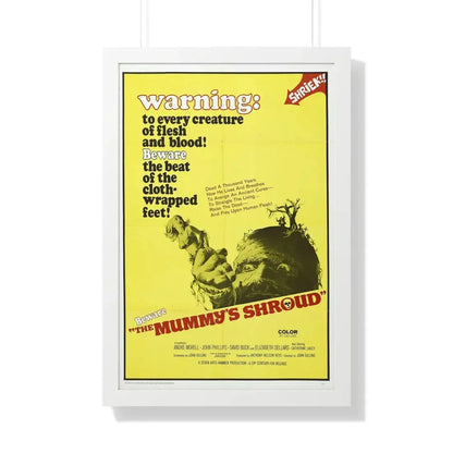 THE MUMMY'S SHROUD 1967 - Framed Movie Poster 20" x 30" White - The Sticker Space