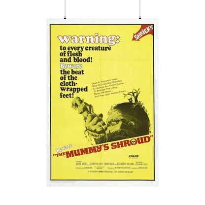 THE MUMMY'S SHROUD 1967 - Paper Movie Poster 36" x 54" Matte - The Sticker Space