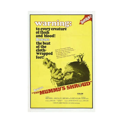 THE MUMMY'S SHROUD 1967 - Paper Movie Poster - The Sticker Space
