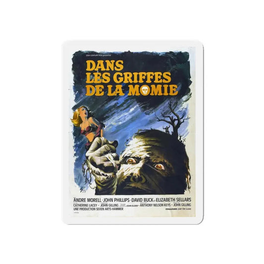 THE MUMMY'S SHROUD (FRENCH) 1967 Movie Poster - Refrigerator Magnet 6 Inch Die-Cut - The Sticker Space