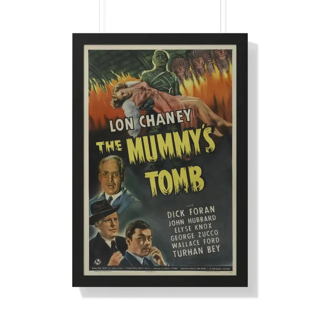 THE MUMMY'S TOMB 1942 - Framed Movie Poster 20" x 30" Black - The Sticker Space