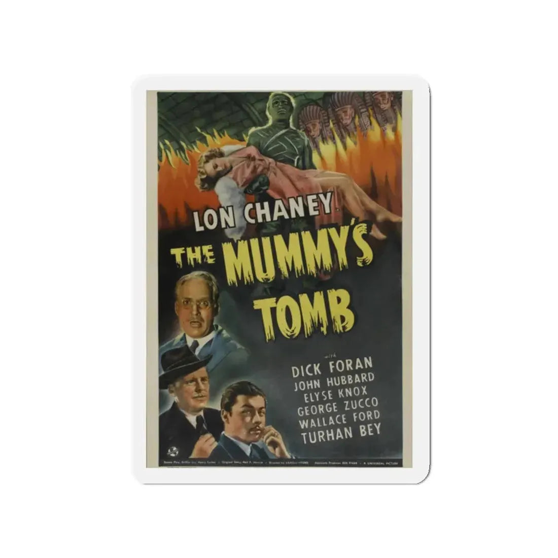 THE MUMMY'S TOMB 1942 Movie Poster - Refrigerator Magnet 2 Inch Die-Cut - The Sticker Space