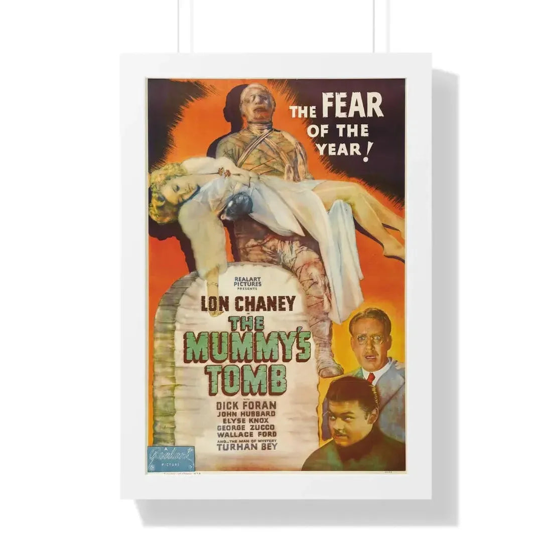 THE MUMMY'S TOMB (2) 1942 - Framed Movie Poster 16″ x 24″ White - The Sticker Space