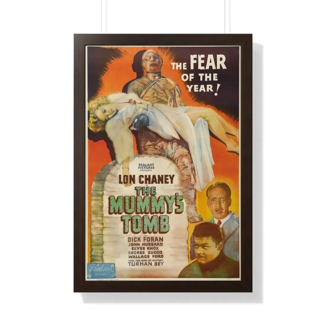 THE MUMMY'S TOMB (2) 1942 - Framed Movie Poster 20" x 30" Walnut - The Sticker Space