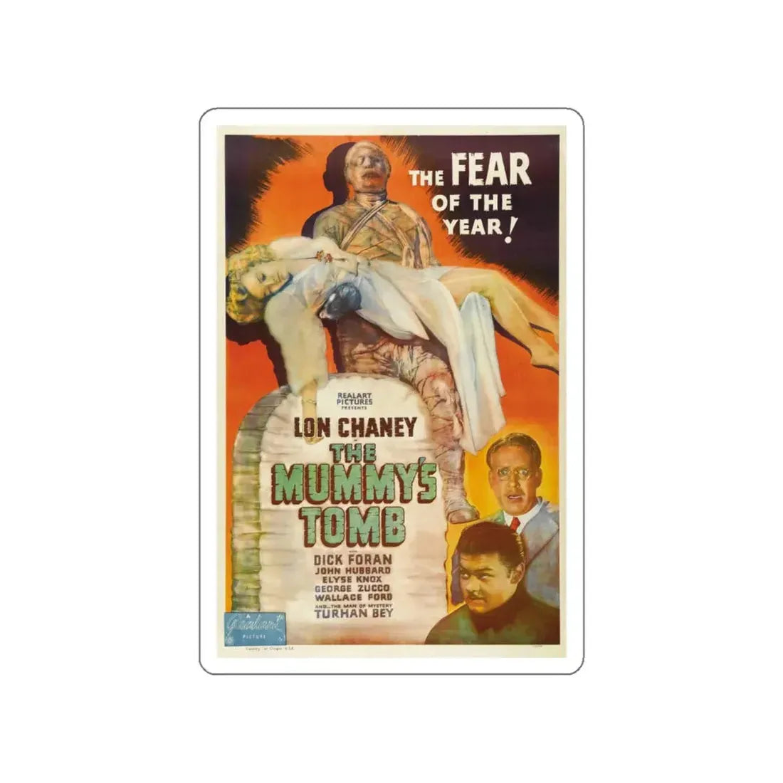 THE MUMMY'S TOMB (2) 1942 Movie Poster STICKER Vinyl Die-Cut Decal 5 Inch - The Sticker Space