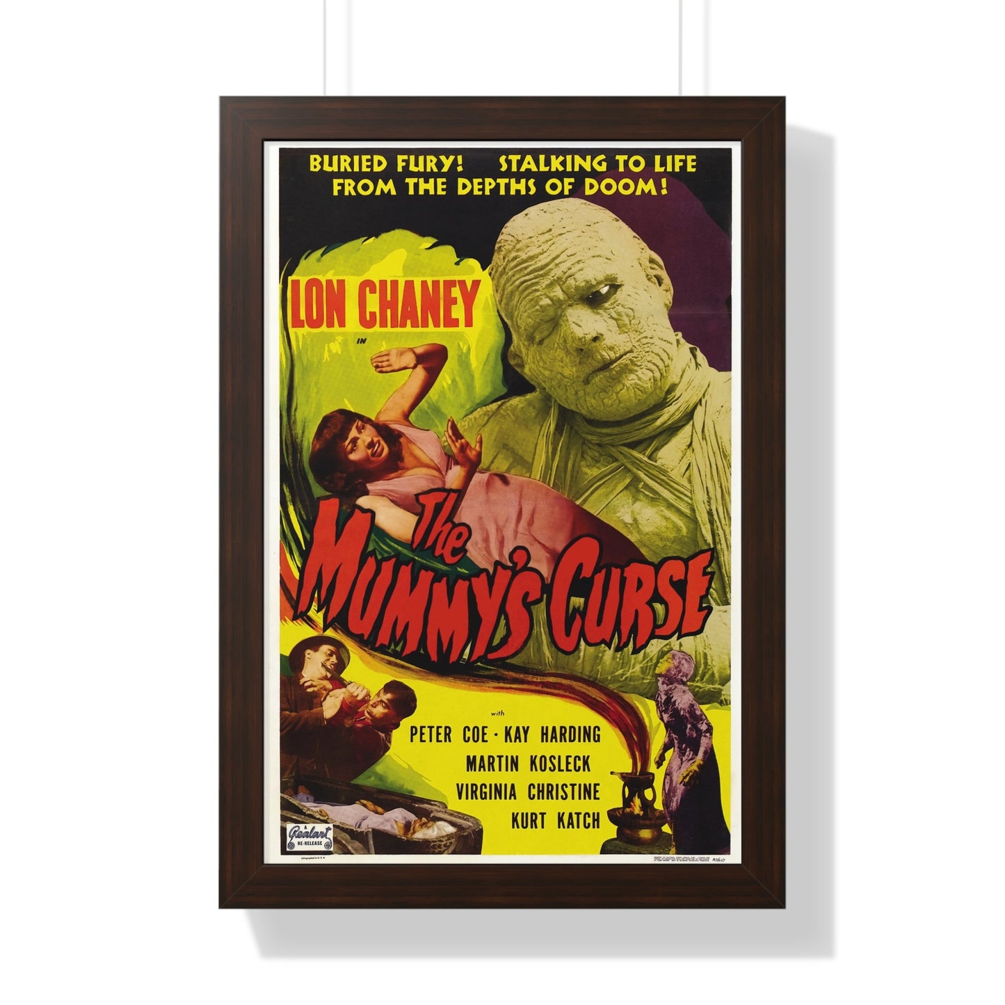 THE MUMMY'S CURSE 1944 - Framed Movie Poster-16″ x 24″-The Sticker Space