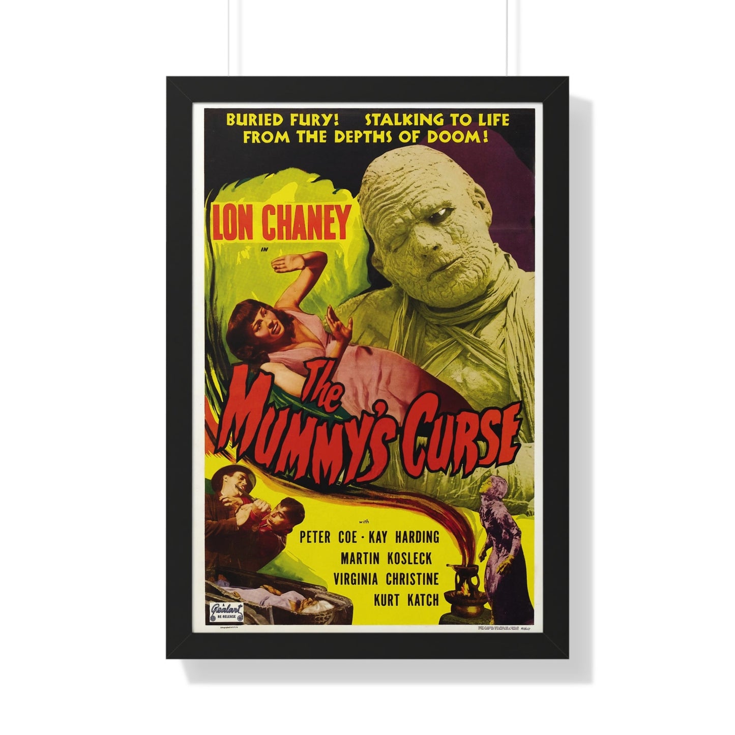 THE MUMMY'S CURSE 1944 - Framed Movie Poster-20" x 30"-The Sticker Space