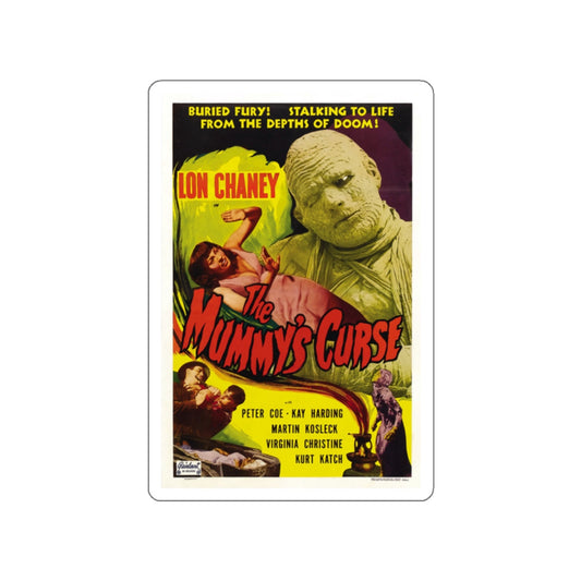THE MUMMY'S CURSE 1944 Movie Poster STICKER Vinyl Die-Cut Decal-White-The Sticker Space