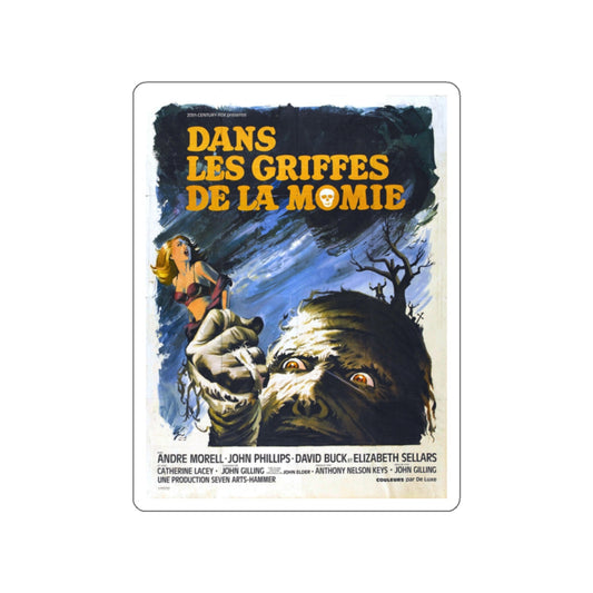 THE MUMMY'S SHROUD (FRENCH) 1967 Movie Poster STICKER Vinyl Die-Cut Decal-White-The Sticker Space