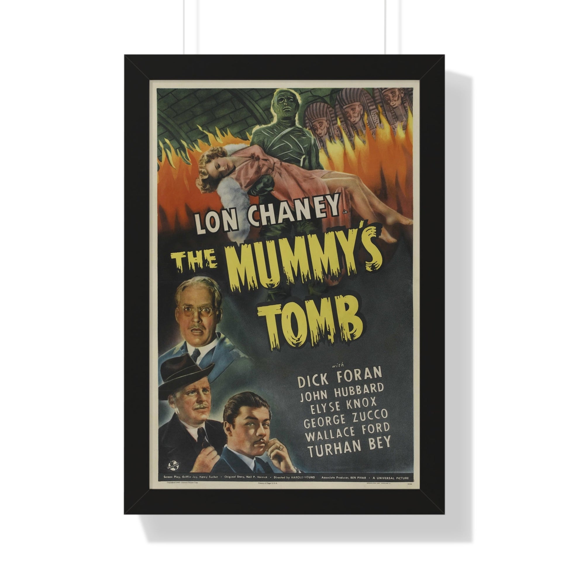 THE MUMMY'S TOMB 1942 - Framed Movie Poster-16″ x 24″-The Sticker Space