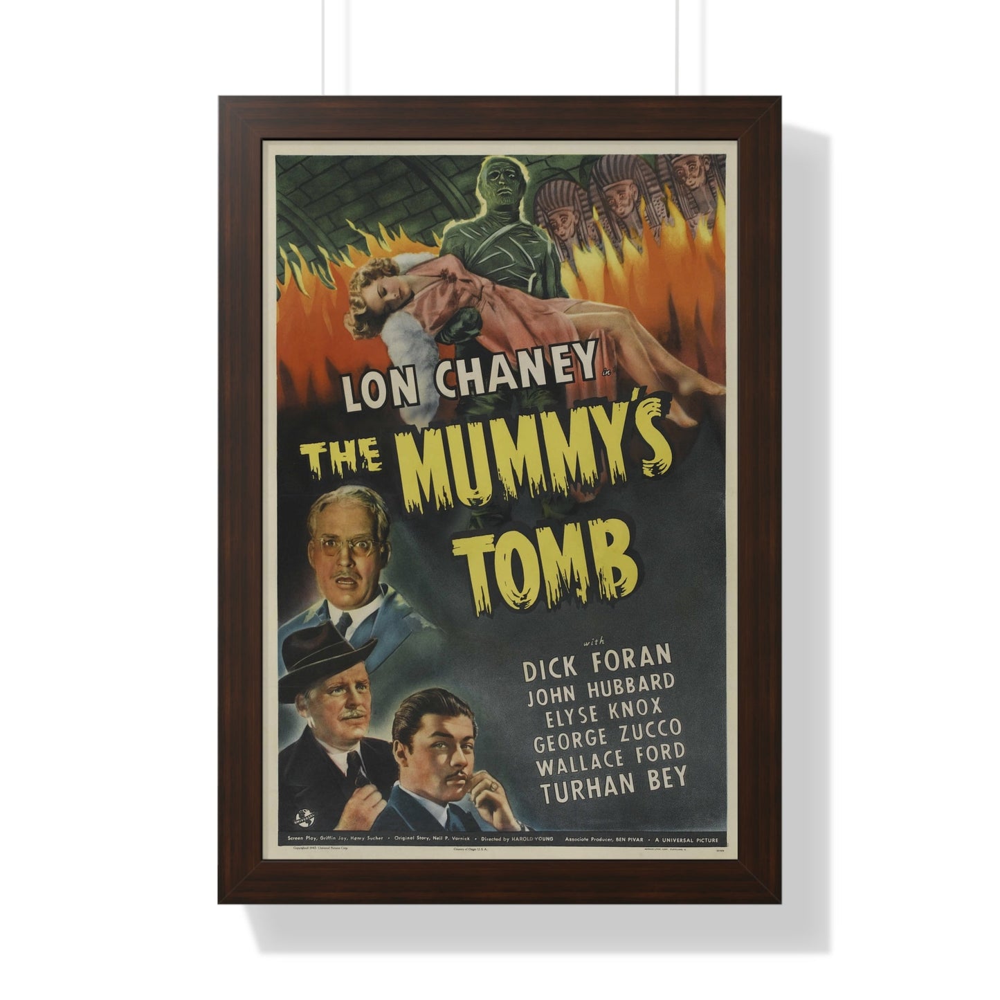 THE MUMMY'S TOMB 1942 - Framed Movie Poster-16″ x 24″-The Sticker Space