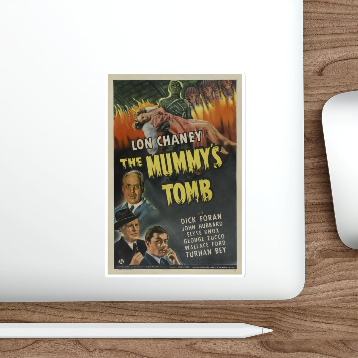 THE MUMMY'S TOMB 1942 Movie Poster STICKER Vinyl Die-Cut Decal-The Sticker Space