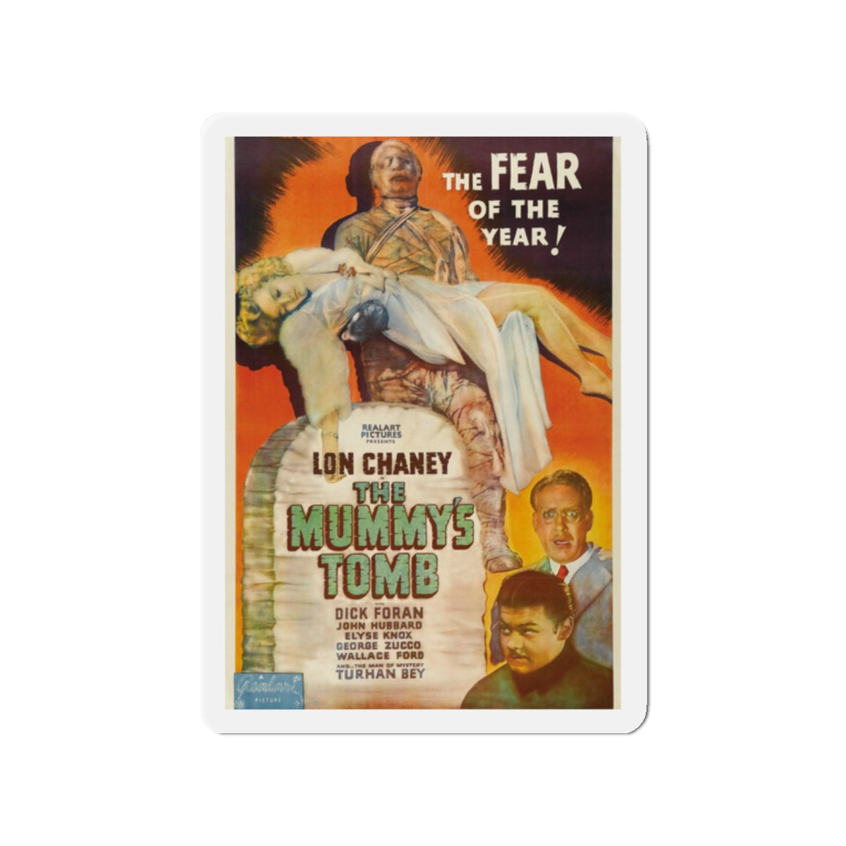 THE MUMMY'S TOMB (2) 1942 Movie Poster - Refrigerator Magnet-2" x 2"-The Sticker Space