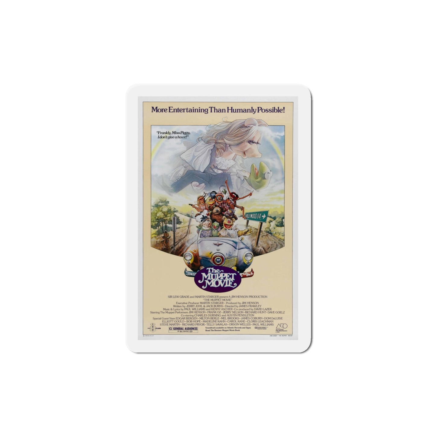 The Muppet Movie 1979 Movie Poster Die-Cut Magnet-3" x 3"-The Sticker Space