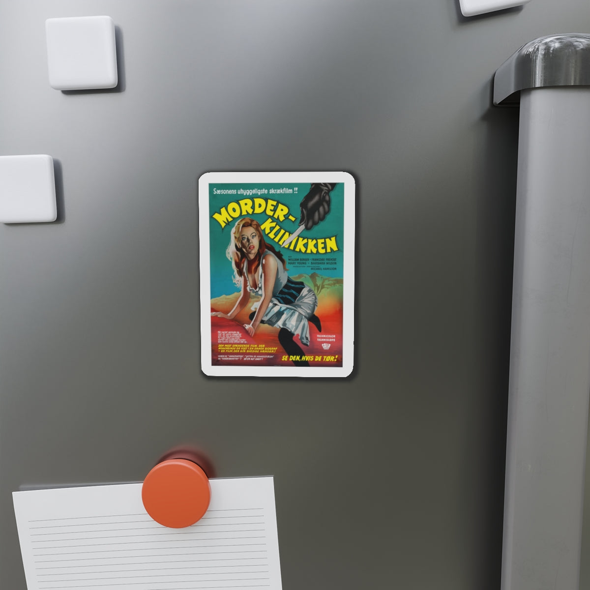 THE MURDER CLINIC (DANISH) 1966 Movie Poster - Refrigerator Magnet-The Sticker Space