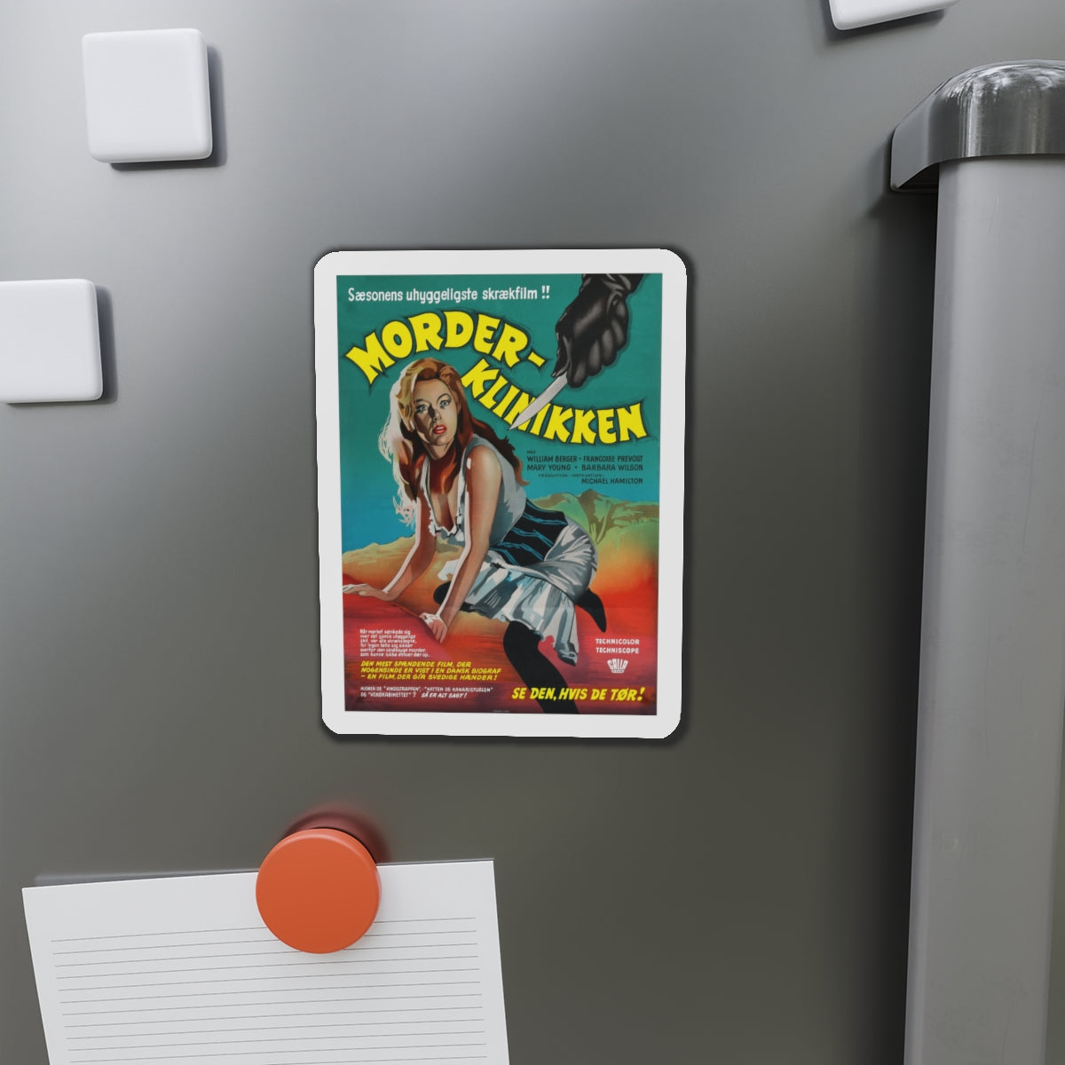 THE MURDER CLINIC (DANISH) 1966 Movie Poster - Refrigerator Magnet-The Sticker Space