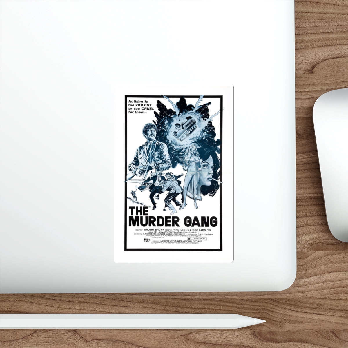 THE MURDER GANG (THE BLACK HEAT) 1976 Movie Poster STICKER Vinyl Die-Cut Decal-The Sticker Space