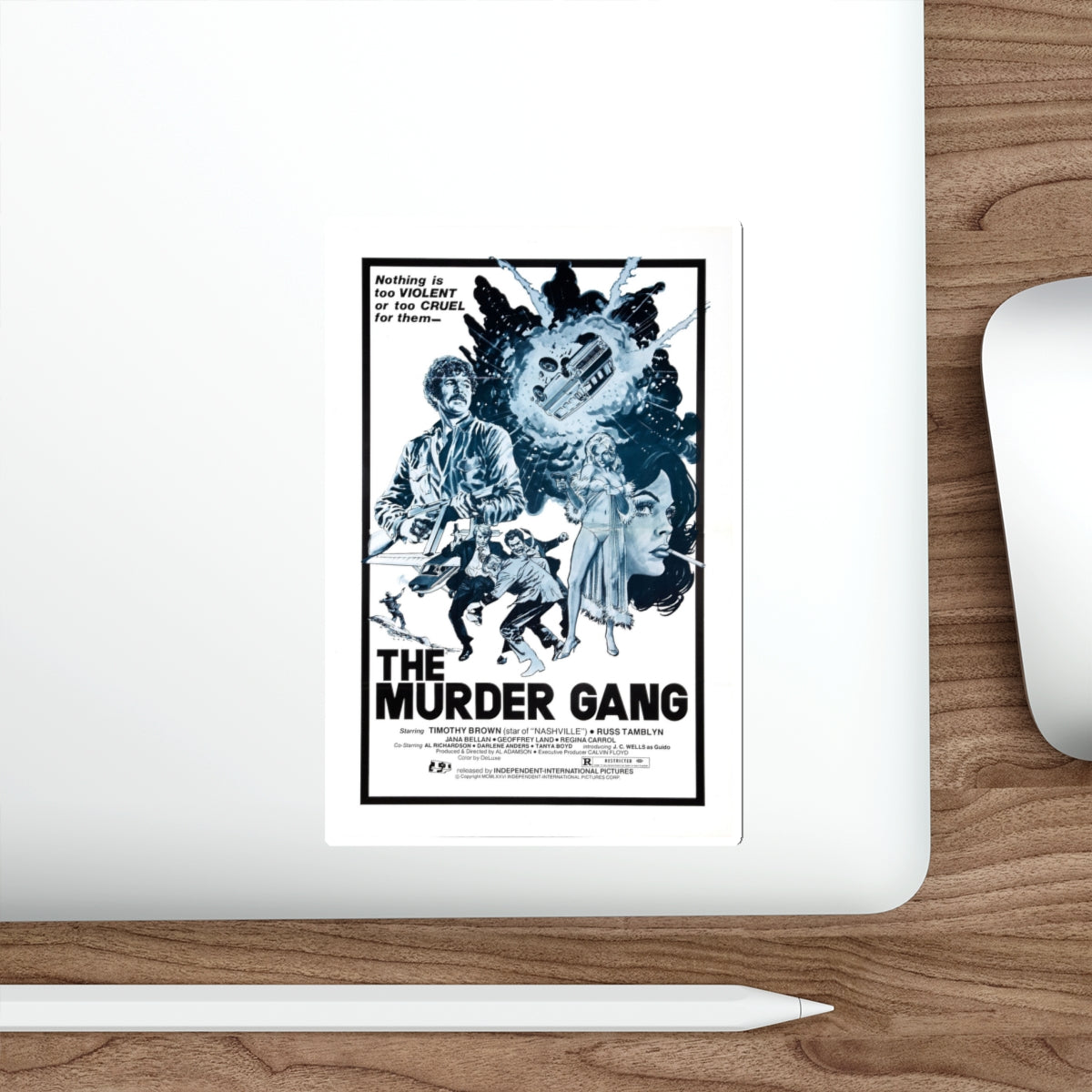 THE MURDER GANG (THE BLACK HEAT) 1976 Movie Poster STICKER Vinyl Die-Cut Decal-The Sticker Space