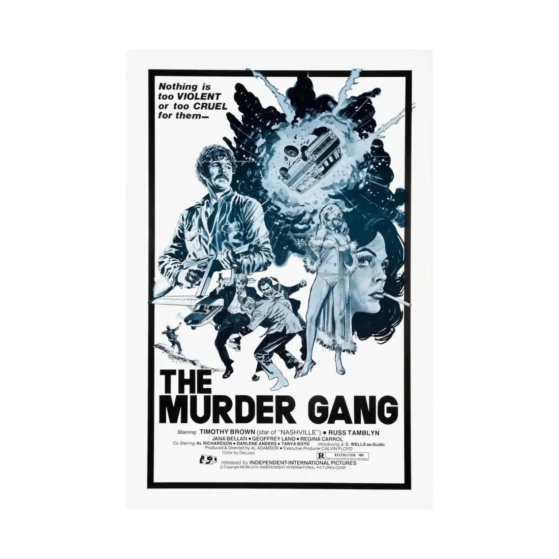 THE MURDER GANG (THE BLACK HEAT) 1976 - Paper Movie Poster - The Sticker Space