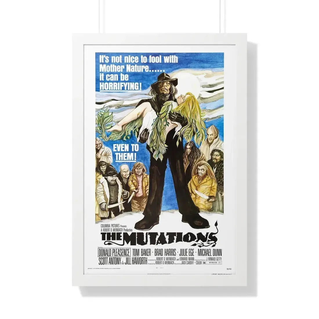THE MUTATIONS 1974 - Framed Movie Poster 20" x 30" White - The Sticker Space