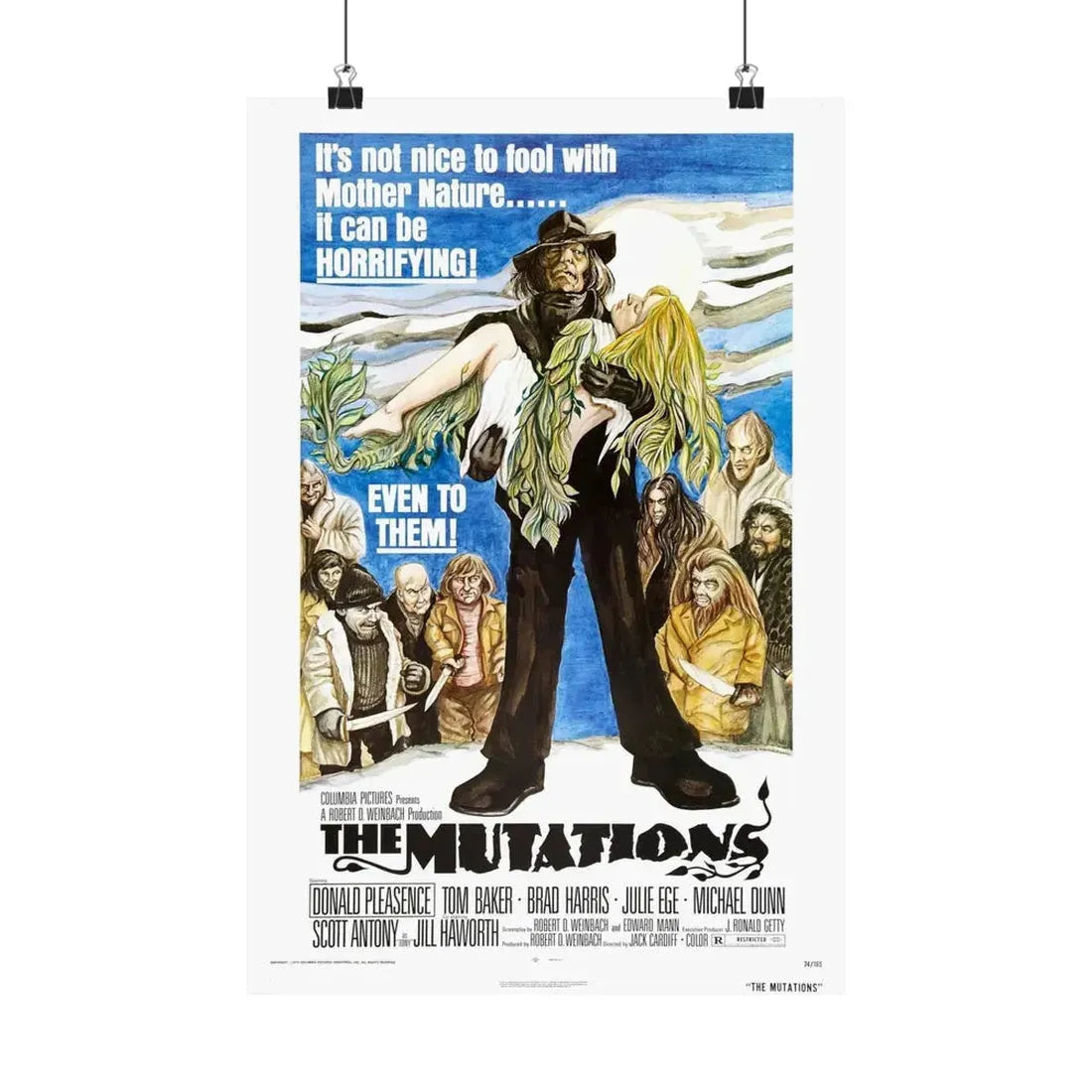 THE MUTATIONS 1974 - Paper Movie Poster 12″ x 18″ Matte - The Sticker Space