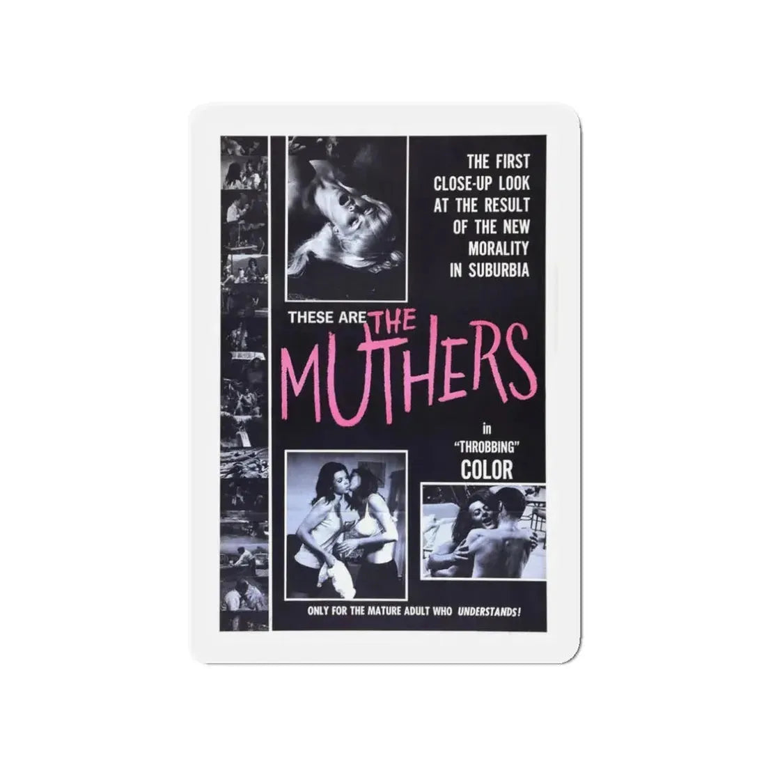 THE MUTHERS 1976 Movie Poster - Refrigerator Magnet 3 Inch Die-Cut - The Sticker Space