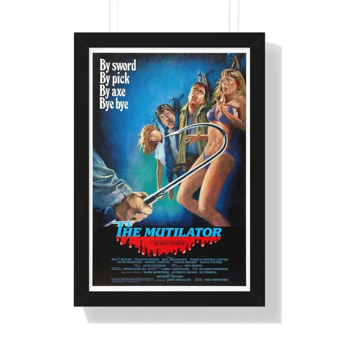 THE MUTILATOR 1984 - Framed Movie Poster 16″ x 24″ Black - The Sticker Space