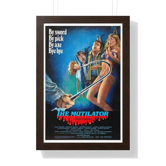 THE MUTILATOR 1984 - Framed Movie Poster 16″ x 24″ Walnut - The Sticker Space