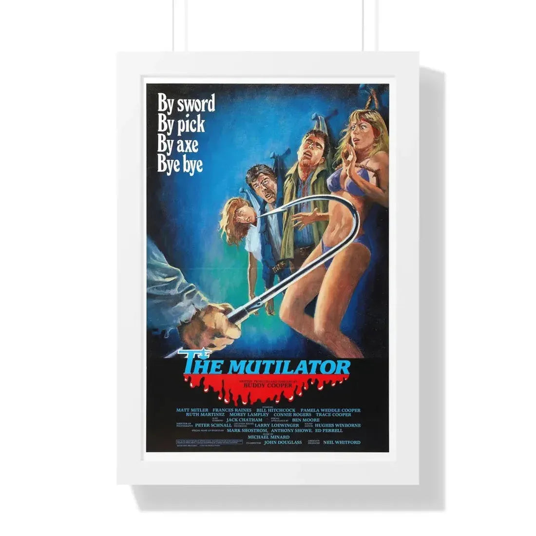 THE MUTILATOR 1984 - Framed Movie Poster 16″ x 24″ White - The Sticker Space