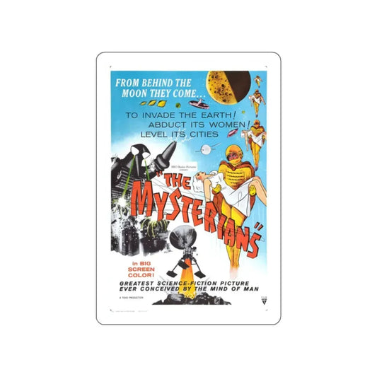 THE MYSTERIANS 1957 Movie Poster STICKER Vinyl Die-Cut Decal 2 Inch - The Sticker Space
